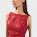 Opal - Elegantní Maxi Šaty bez Rukávů s Krajkovým Vzorem