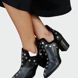 Magdaléna Elegantní Kotníkové Cvočky Masivní Podpatek