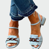 Karolína Elegantní Sandály Minimalistické S Řetízkem