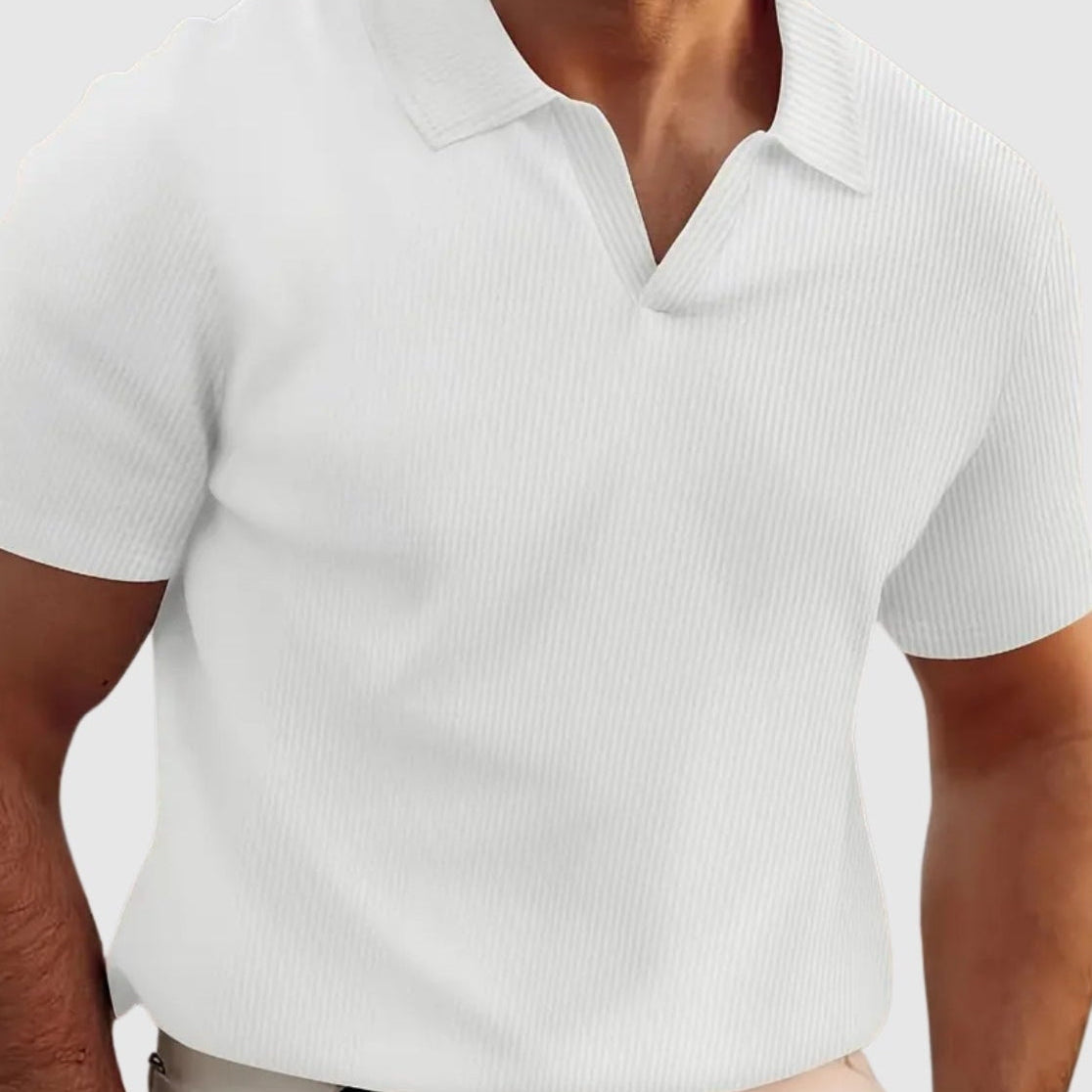 Libuše– Žebrované tričko s výstřihem do V