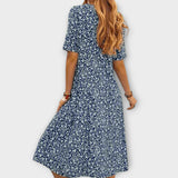 Paula - Elegantní květinové šaty vyrobené z prémiové tkaniny