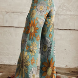 Simona - Květinové Palazzo kalhoty