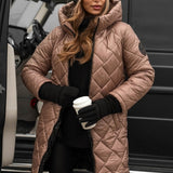 Vera – prošívaný zimní kabát s kapucí