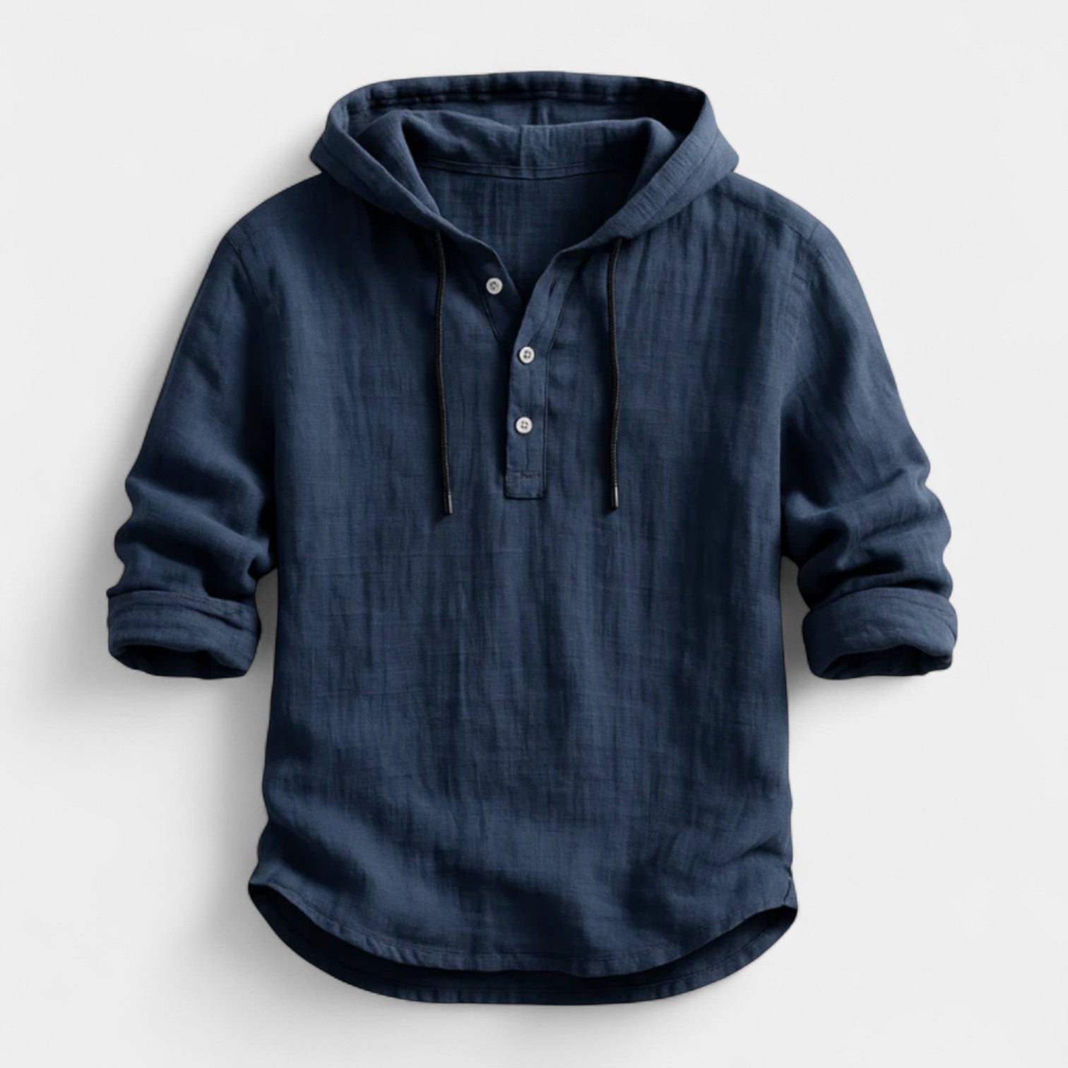 Adam – Lněná košile s kapucí