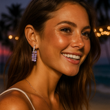 Perle | Náušnice s fialovými drahokamy