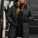 Vera – prošívaný zimní kabát s kapucí