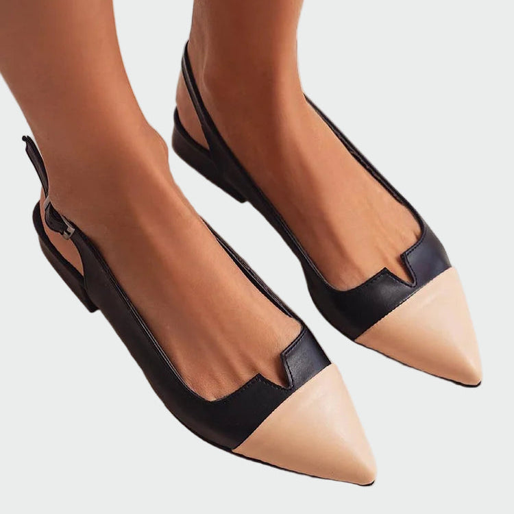 Karolína Elegantní Špičaté Balerínky Zadním Páskem