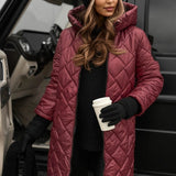 Vera – prošívaný zimní kabát s kapucí