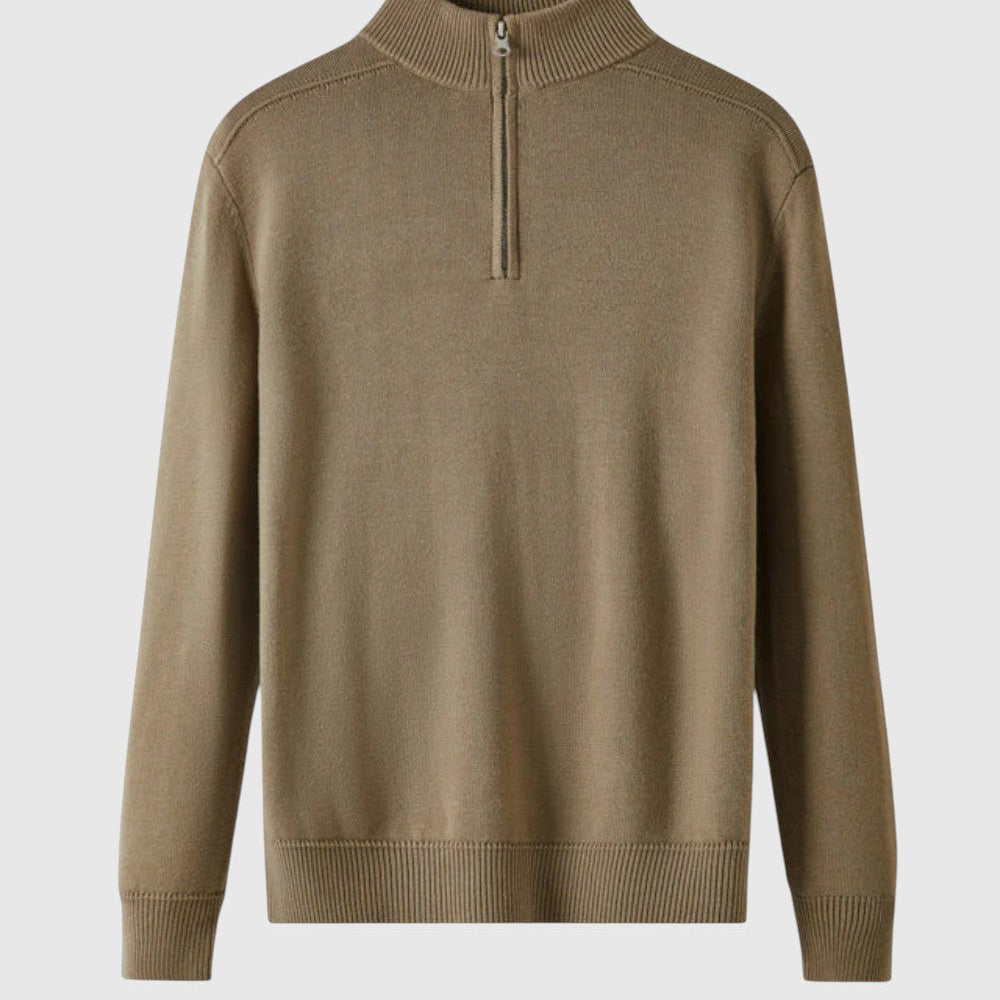 Libuše- Svetr s zipem z merino vlny Capri