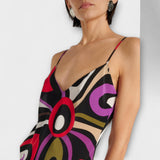 Daphne - Maxi šaty s mramorovým potiskem