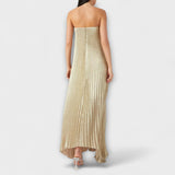 Michelle - Maxi šaty Sweetheart v oranžové květinové