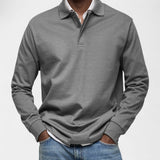 Tomáš – Elegantní pánské polo s dlouhým rukávem