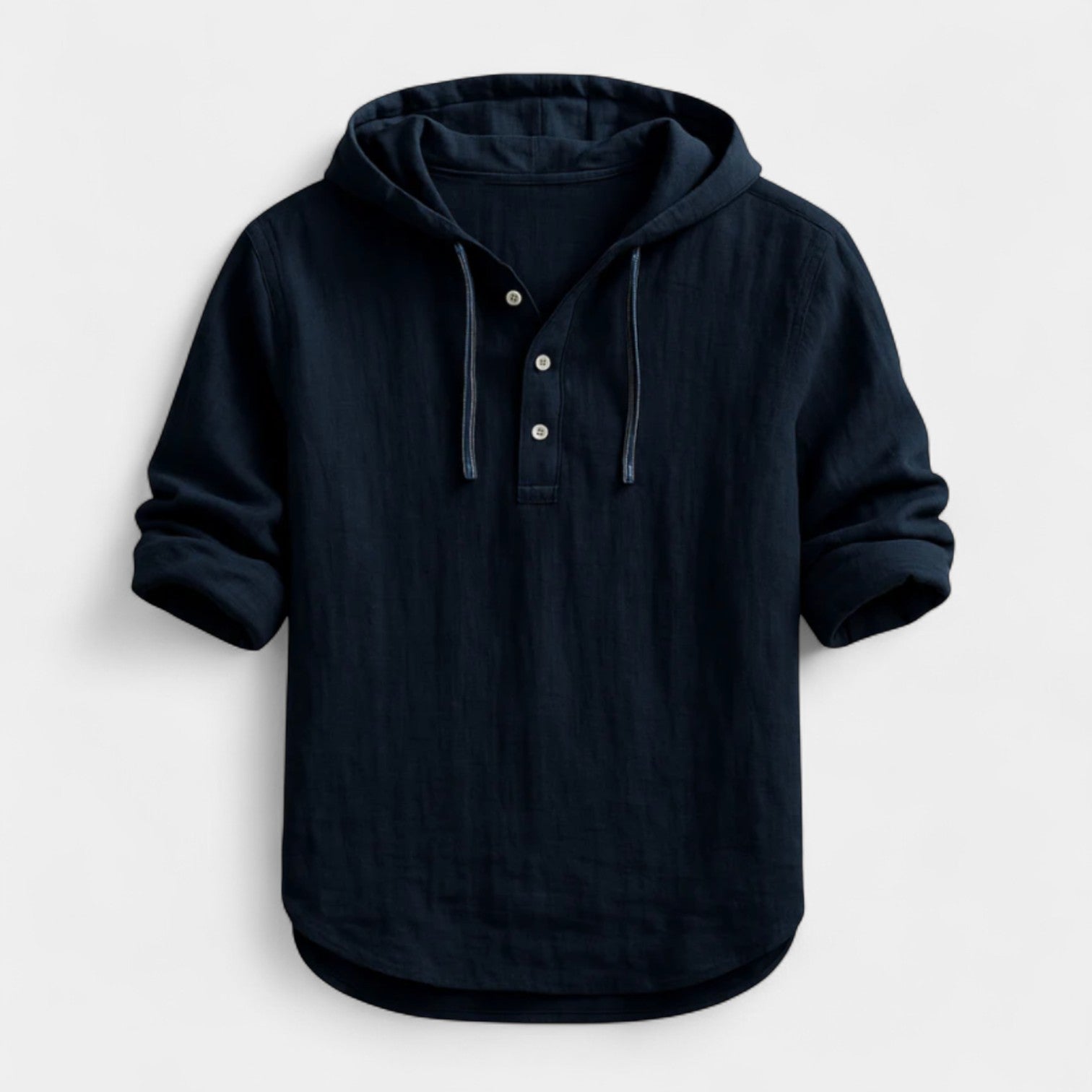 Adam – Lněná košile s kapucí