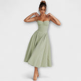 Rosalie - Elegantní bezrukávový korzetový šaty