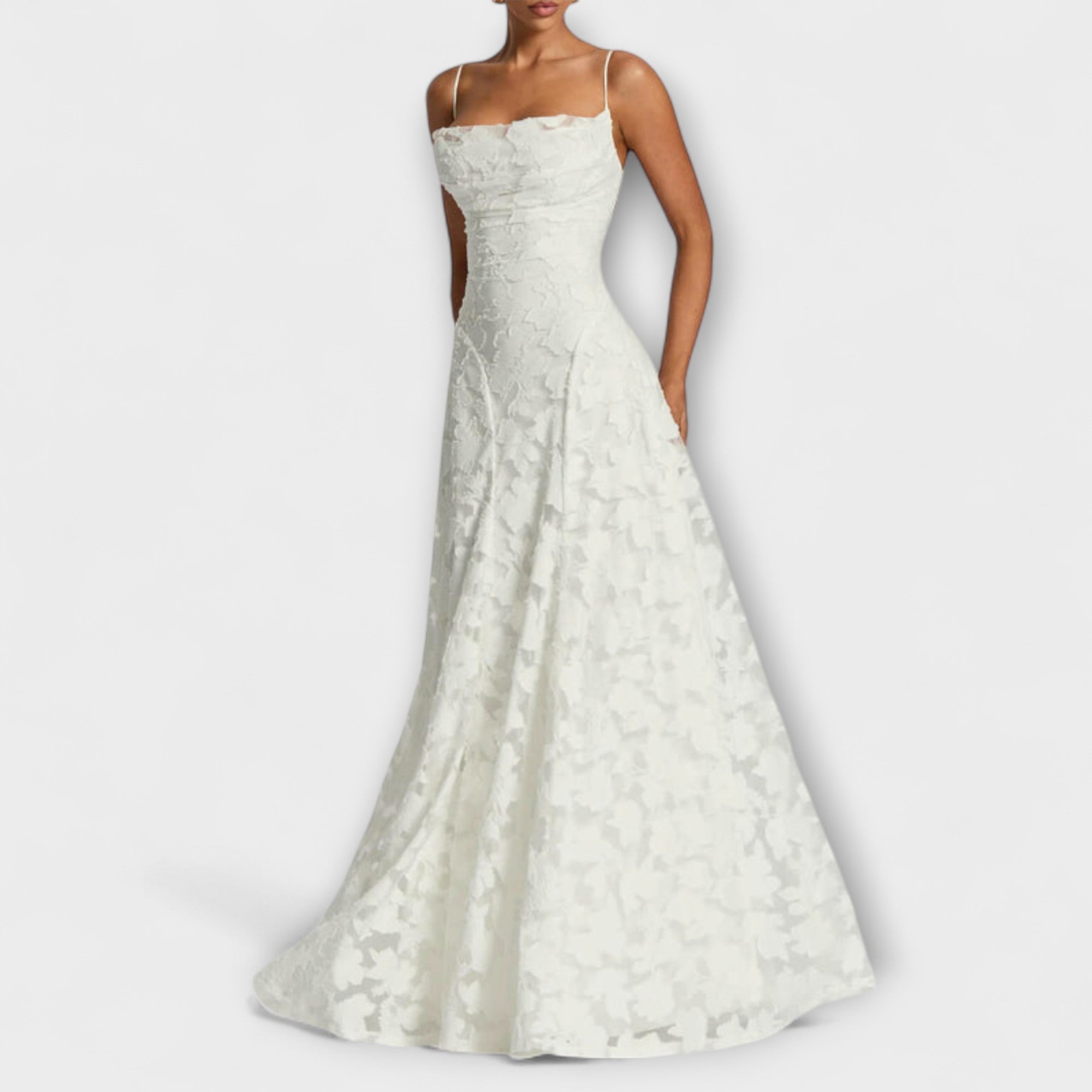 Emberly - Elegantní maxi šaty z žakárové tkaniny