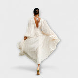 Elsa - Krémové Maxi Šaty od Allegory