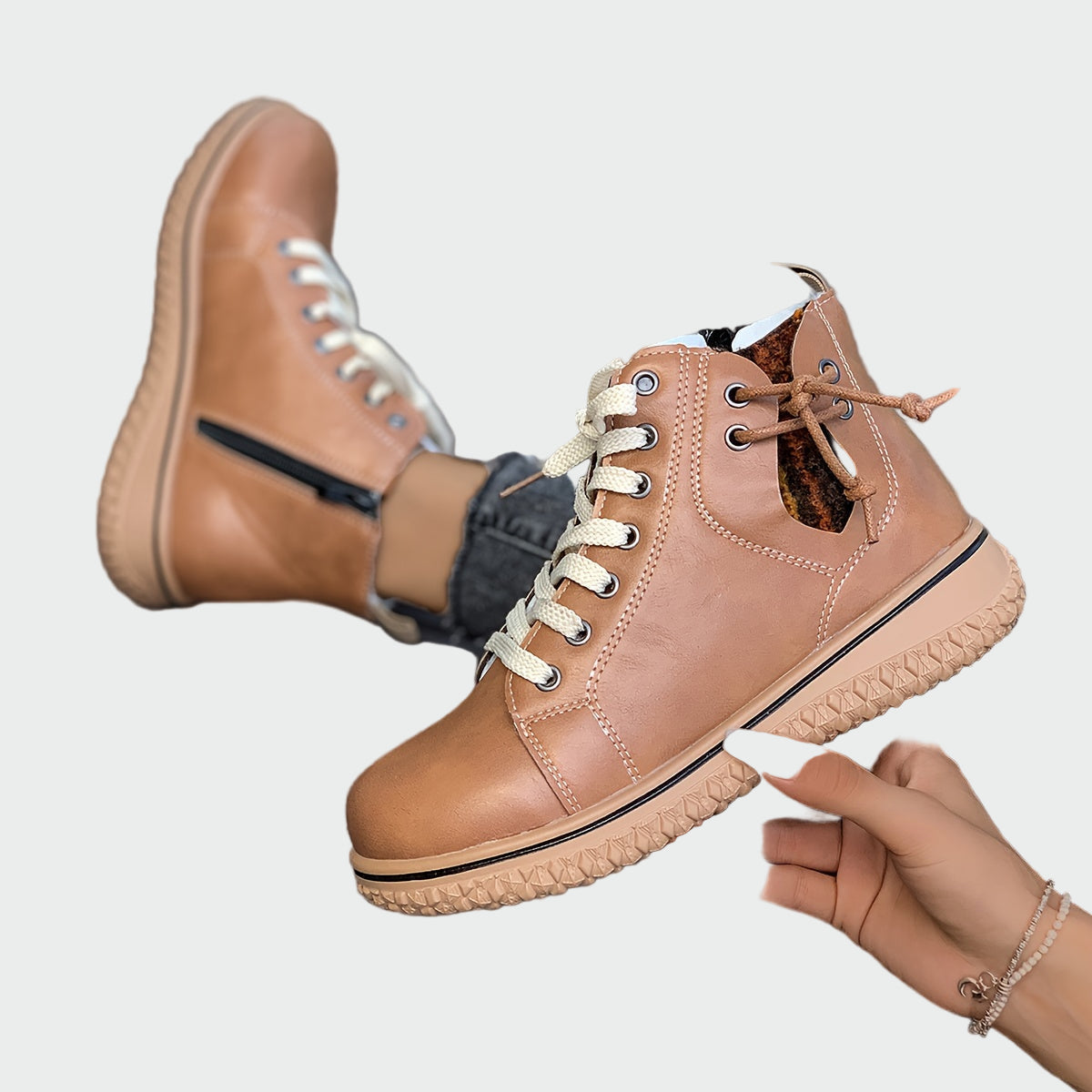 Ortopedické kožené kotníkové boty