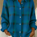 Klára | Dámský kostkovaný kardigan na knoflíky