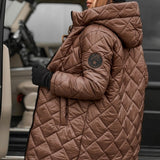 Vera – prošívaný zimní kabát s kapucí