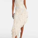 Karen - Maxi šaty s květinovými aplikacemi