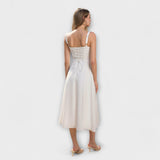 Naděje - Růžový top šaty s detailem rozparku