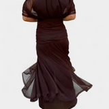 Eryzziah – Elegantní šaty s květinovým potiskem