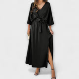 Sabrina - Maxi šaty s V-výstřihem