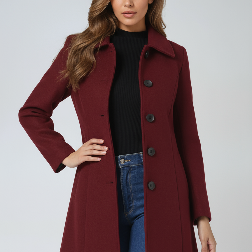 Josephine - Single Breasted Winter Trench Coat