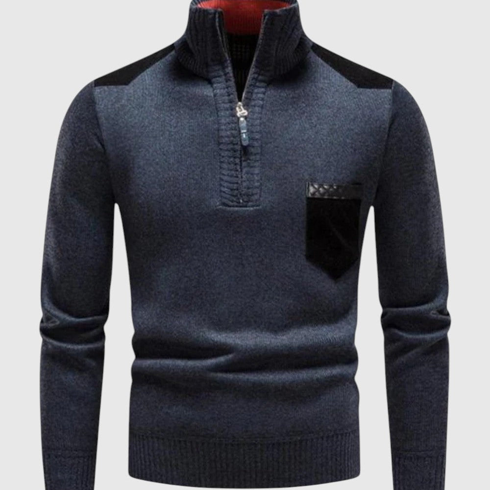 Libuše- Svetr z vlny s zipem