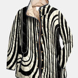 Soraya | Lehká prošívaná bunda s abstraktním geometrickým designem