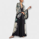 Giselle - Stylové Maxi Šaty s Květinovým Potiskem