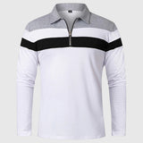 Libuše- Elegantní svetr se zipem a pruhy